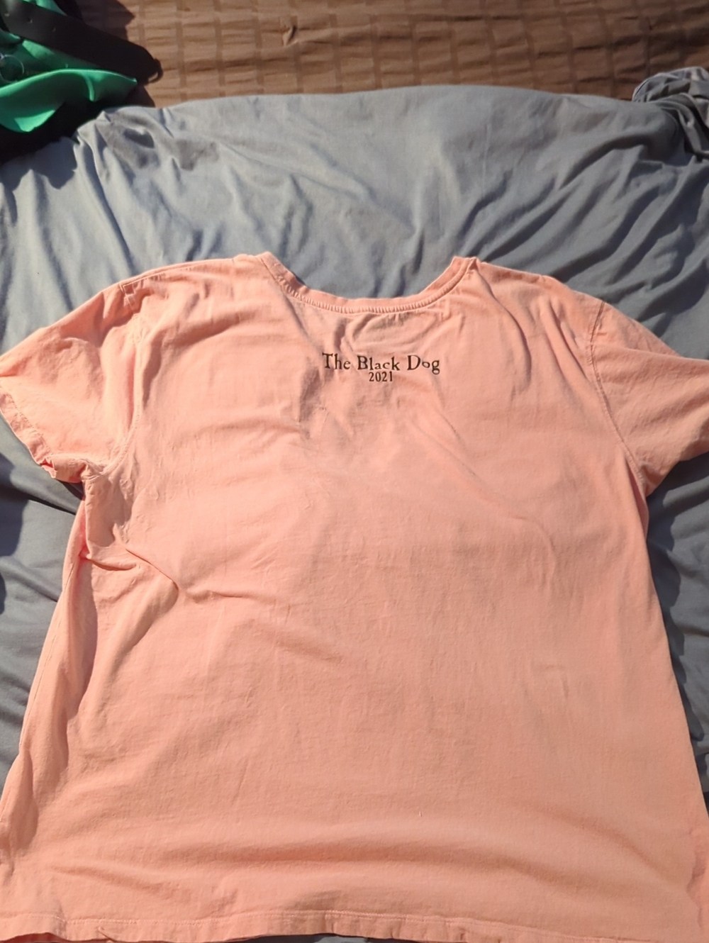The Black Dog Peach Colored Tee with Black Dog Graphic- 50th anniversary Limited - Picture 4 of 5